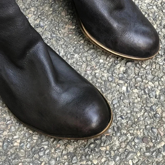 Lucky Brand Double Zip Charcoal Pewter Gray Ankle Boots Size 7 - Picture 2 of 6